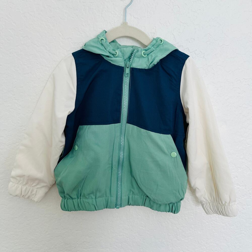 Novogratz Kids Colorblock Hooded Windbreaker Jacket 3T EUC